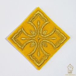 Крест 3 АНГЕЛЫ, желтый с золотом,8-9 см Крест 3 АНГЕЛЫ, желтый с золотом,8-9 см