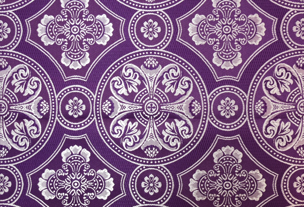 Шелк ВИЗАНТИЯ, фиолетовый с серебром, шир. 160 см