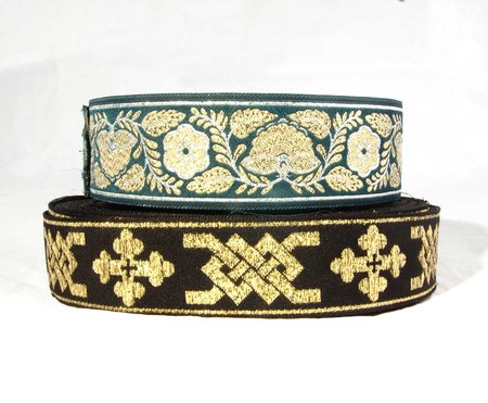 Тесьма жаккардовая, с люрексом, шир. 3-4 см