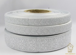 Галун АФИНЫ, белый с темным серебром, шир. 2,2 см, РА