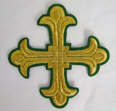 Крест 2 ЛУКОШКО, зеленый с золотом, 10-12 см