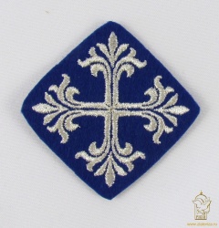 Крест 4 ВИФЛЕЕМ, синий с серебром, 7 см