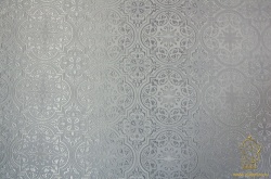 Шелк ШУЙСКАЯ, белый с серебром, шир. 150 см, Рахманово