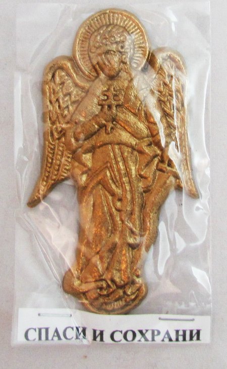 Икона Ангел Хранитель (ростовой) 10х12 см, пластик, на липкой ленте