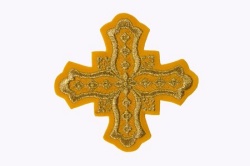 Крест 3 БОЧКА, желтый с золотом,8-9 см