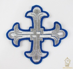 Крест 2 ЛУКОШКО, синий с серебром, 10-12 см