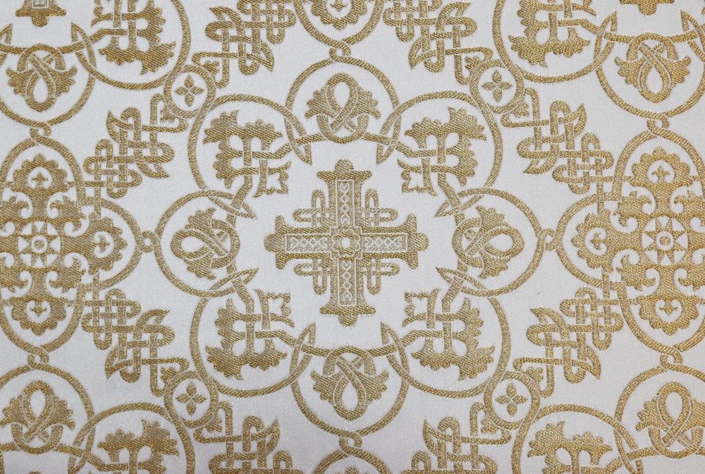 Парча ВИФЛЕЕМ, белый с золотом, шир. 160 см
