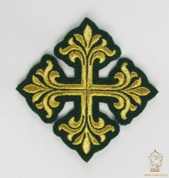 Крест 3 ВИФЛЕЕМ зеленый золот, 10 см Крест 3 ВИФЛЕЕМ зеленый золот, 10 см