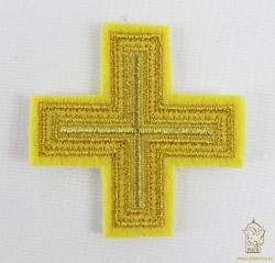 Крест 4 АНДРЕЕВСКИЙ, желтый с золотом, 6-7 см