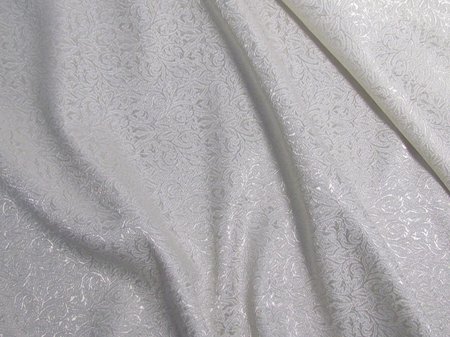 Парча ОРЕНБУРГ, белая с серебром, шир. 150 см, Рахманово