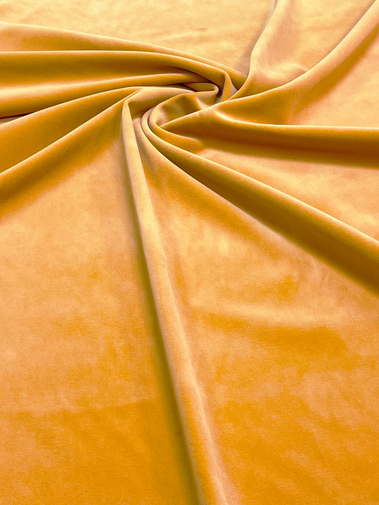 Бархат желтый, х/б, шир. 150 см
