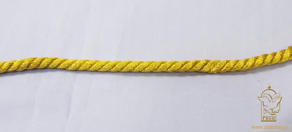 Шнур золото, 6 мм, арт d1036, витой, 33 м в упаковке