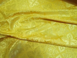 Шелк ВЕРА-2, желтый с золотом, шир. 150 см, Рахманово