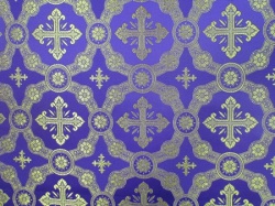 Парча ГУСЛИЦА, фиолетовая с золотом, шир. 150 см, Рахманово