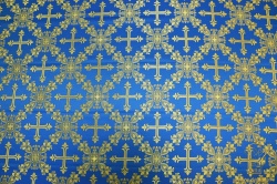 Шелк ЗЛАТОУСТ, голубой с золотом, шир. 150 см, Рахманово Шелк ЗЛАТОУСТ, голубой с золотом, шир. 150 см, Рахманово