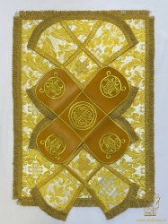 Покровцы парча Греция, белые с золотом Покровцы парча Греция, белые с золотом