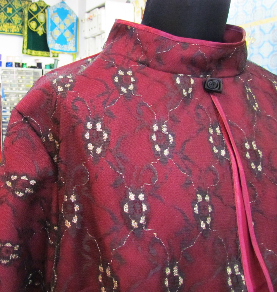 Платье погребальное КРЫЛЬЯ, габардин , цвет - бордо