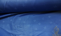 Подкладочная, жаккард церковный, голубая, шир. 185 см. , полиэстер