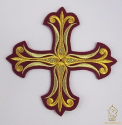 Крест 1 СОФИЯ бордо с золотом, 14,5 -16 см Крест 1 СОФИЯ бордо с золотом, 14,5 -16 см