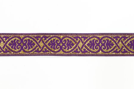 Галун АФИНЫ, фиолетовый с золотом, шир. 2,3 см, ФР