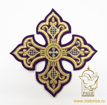 Крест 2 МОСКВА фиолет с золотом