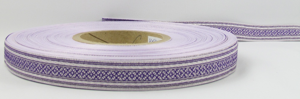 Галун РОМАШКА, фиолетовый с серебром, шир. 1,8 см, РА