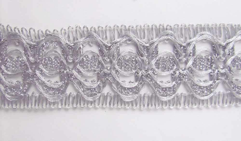 Тесьма серебро 106
