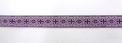 Галун ЗЛАТОУСТ, фиолетовый с серебром, шир. 2,3 см, ФР