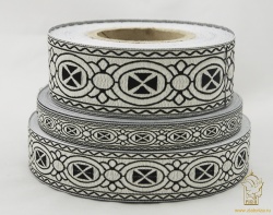 Галун ПАСХА, черный с серебром, шир. 5 см, РА Галун ПАСХА, черный с серебром, шир. 5 см, РА