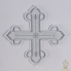 Крест 1 КАНОН белый с темным серебром,14,5 -16 см Крест 1 КАНОН белый с темным серебром,14,5 -16 см