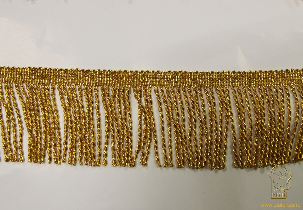 Бахрома золото 64/2, шир. 6 см, в упаковке 20 м, арт. 1799