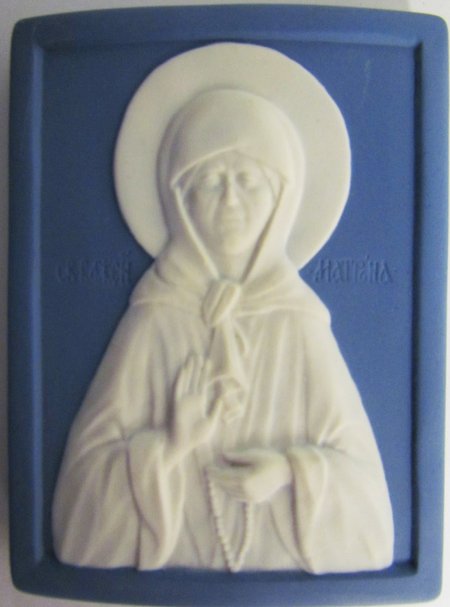 Икона Матрона Московская святая блаженная, керамика