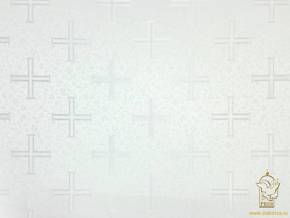 Шелк ЕФРОСИНИЯ, белый с серебром, шир. 150 см, Рахманово