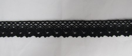 Кружево 114, плетеное, черное