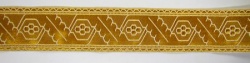 Галун ДУБОК, белый с золотом, шир. 6 см, ФР