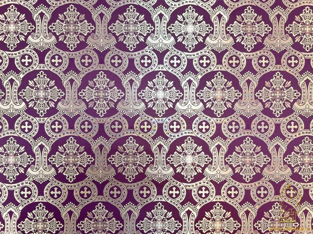 Шелк КОРОНА (ИЕРУСАЛИМ), фиолетовый с серебром, шир. 160 см