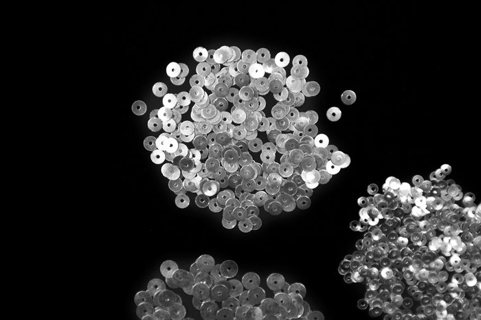 Пайетки металлические, цвет - серебро, диаметр 4 мм, (100 гр в упаковке)