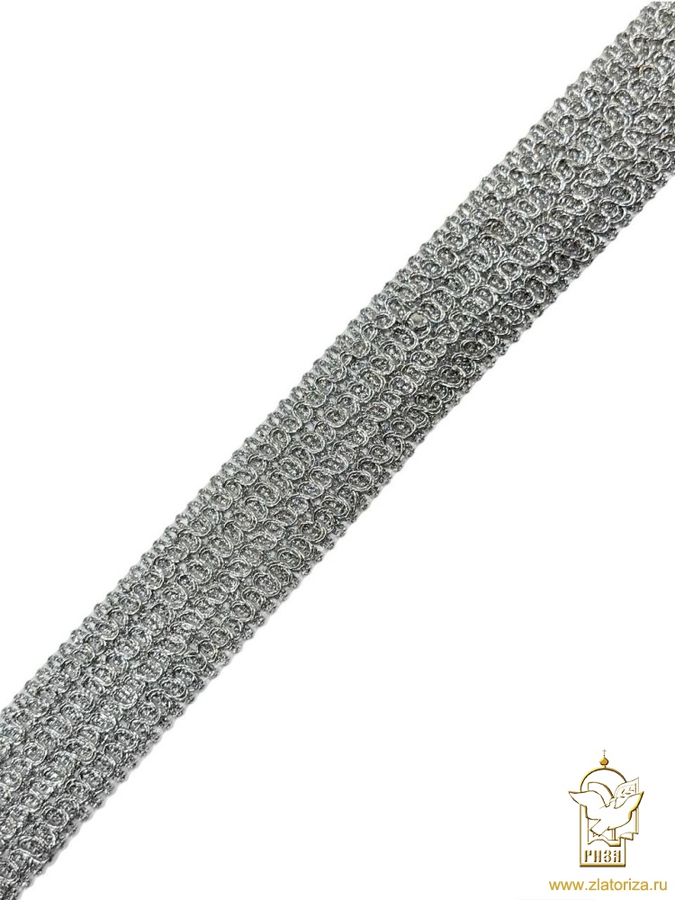 Тесьма серебро 95