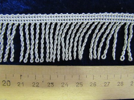 Бахрома серебро 26 веревка 3 см, арт. 1001