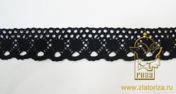 Кружево 96, плетеное, синее