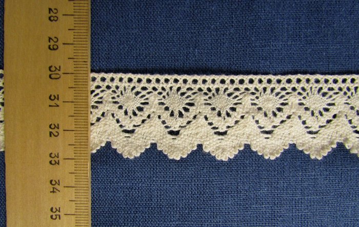 Кружево 130, плетеное, сливки