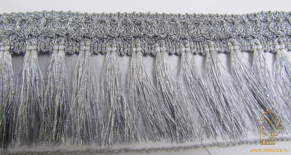 Бахрома серебро 2, шир. 5. 5 см, арт. 1163, 25 в упак, МТ