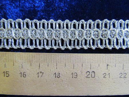 Тесьма серебро 21