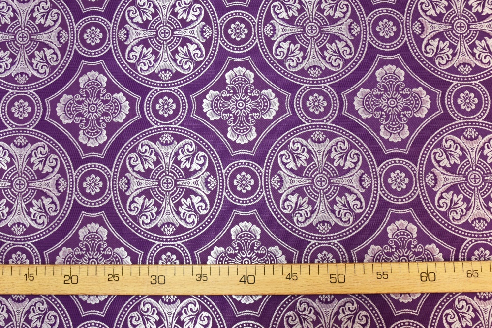 Шелк ВИЗАНТИЯ, фиолетовый с серебром, шир. 160 см