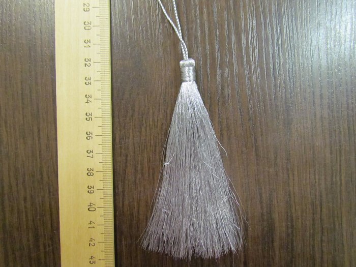 Кисть декоративная, серебро, длина 10-11 см арт. 2232, 2233