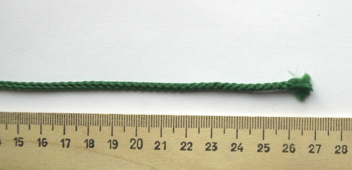 Шнур поручный зеленый, В035 цвет 223