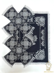 Покровцы габардин, НИКОЛЬСКИЙ, черные с серебром, вышитые