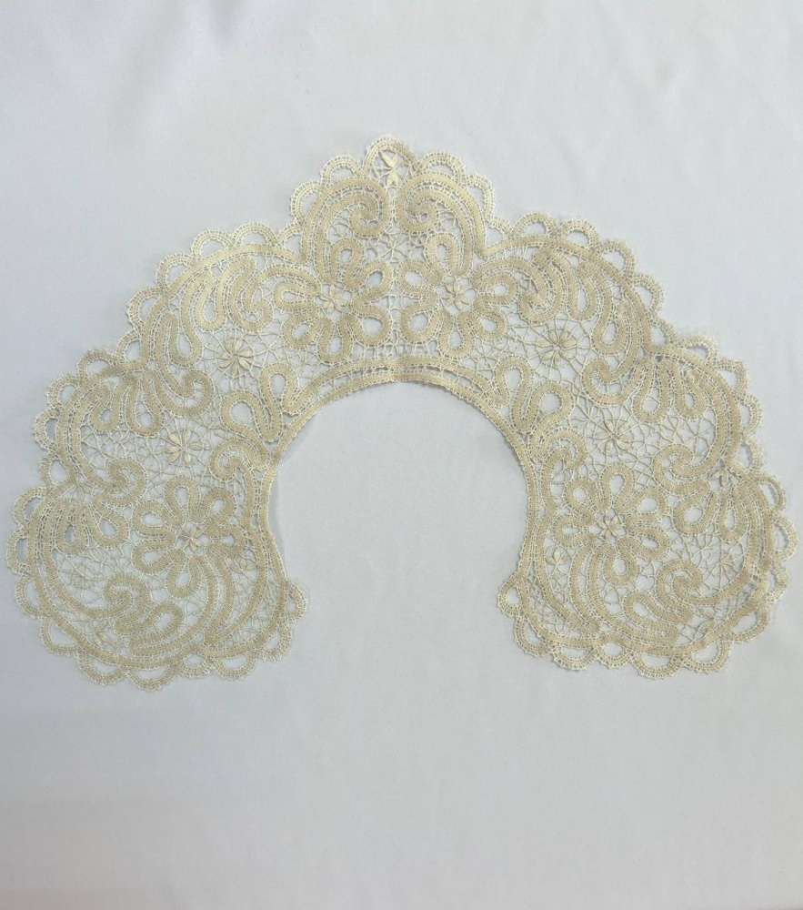 Воротник 2, кружево, шир. 16-18 см, цвет льна