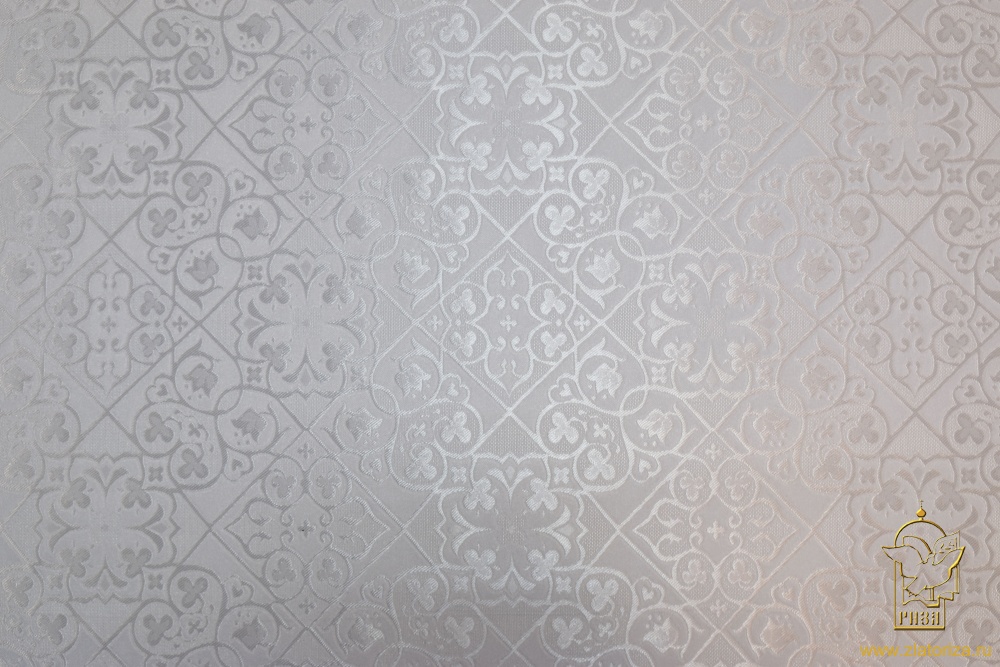 Шелк СОФИЯ, белый с серебром , шир. 165 см