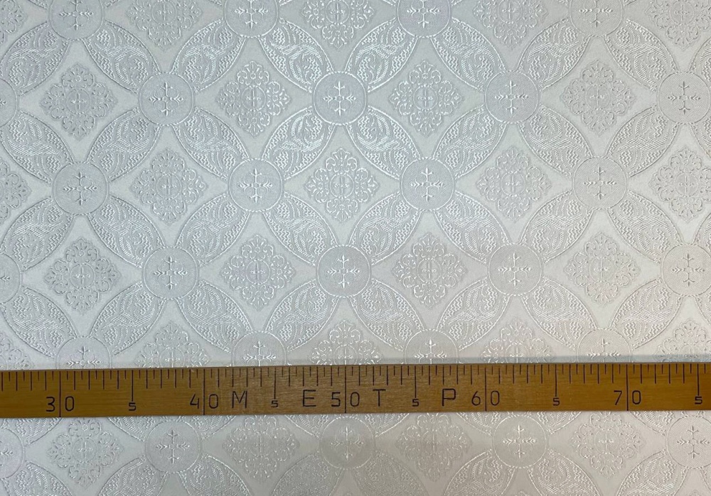 Шелк ОСТРОЖСКИЙ, белый, шир. 150 см, Павловский Посад
